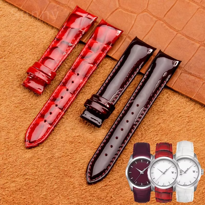 Bracelet de montre en cuir véritable pour femme