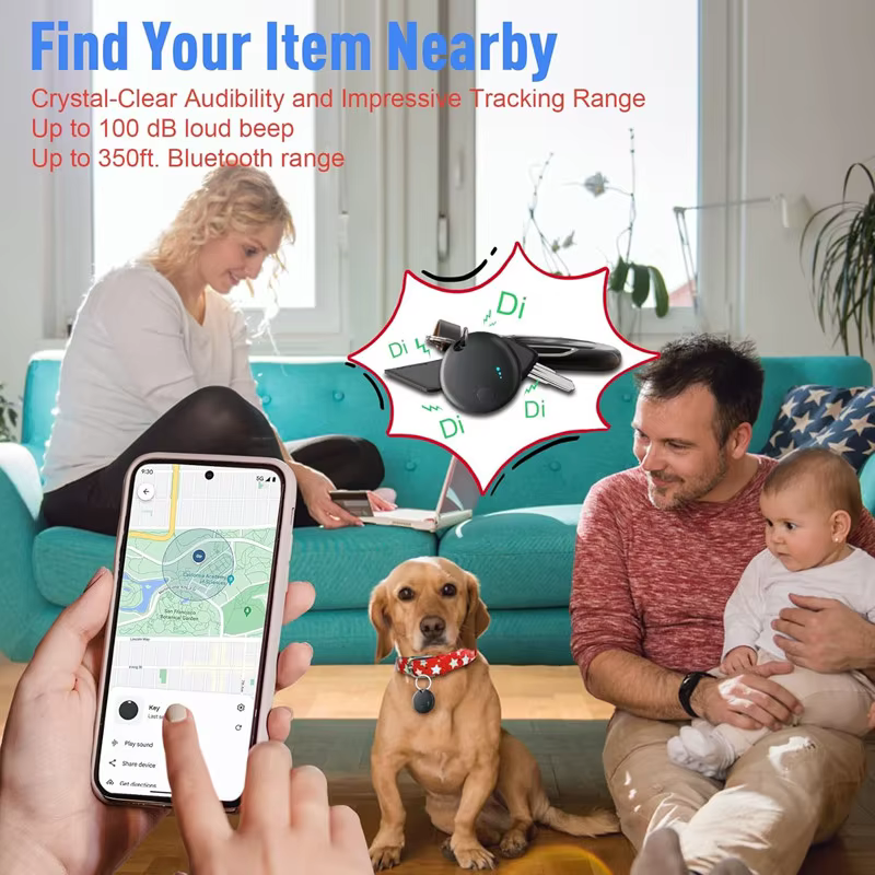 Étiquette de suivi aérien Android, étiquettes intelligentes Bluetooth, fonctionne avec Google Find Hub App, dispositif de localisation, détecteur d'articles pour clés, sac à dos de bagages
