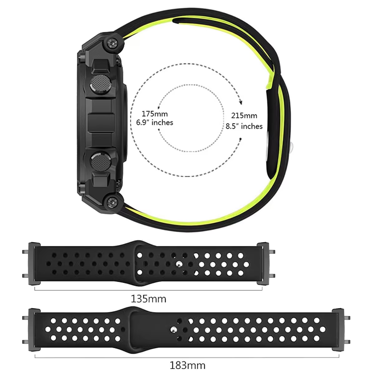Bracelet en Silicone respirant pour Huami Amazfit t-rex 2