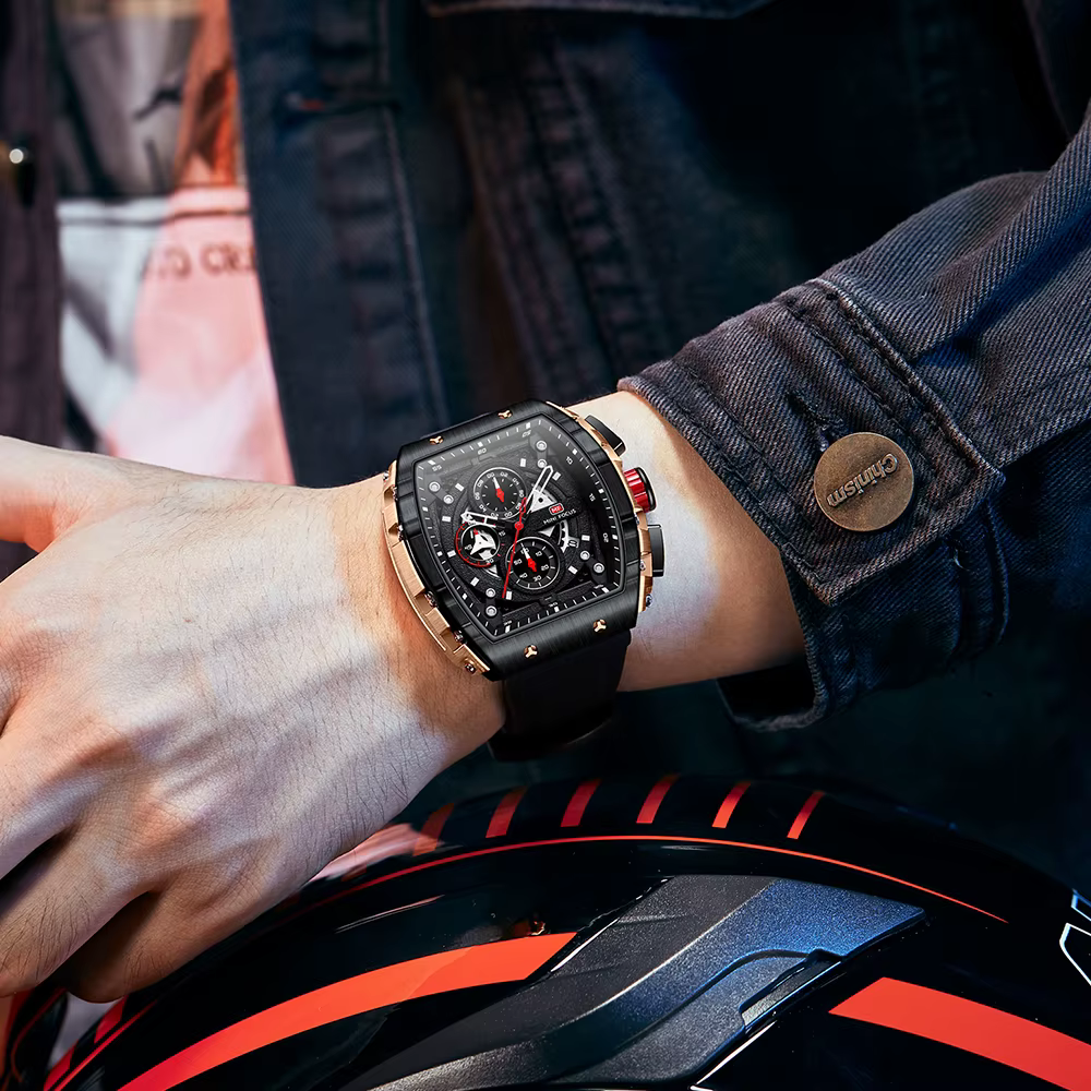 MINI FOCUS-Montre à Quartz pour Homme, Marque de Luxe, Chronographe, dehors