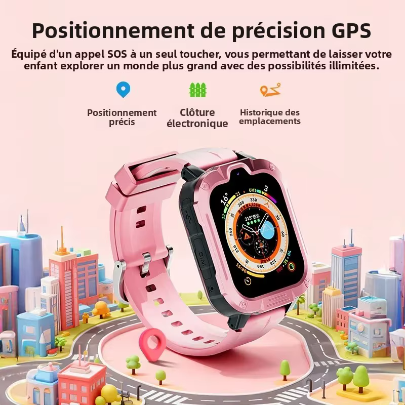 Nouveaux enfants montre intelligente 4G GPS WIFI appel vidéo SOS APP télécharger enfant Smartwatch caméra moniteur
