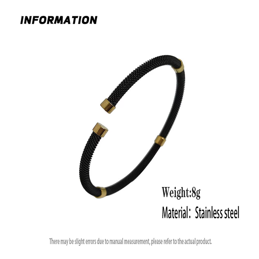 Bracelet en acier inoxydable plaqué or 18 carats, treillis métallique en acier, étanche, haute qualité, cadeau pour femme, couple, nouveau