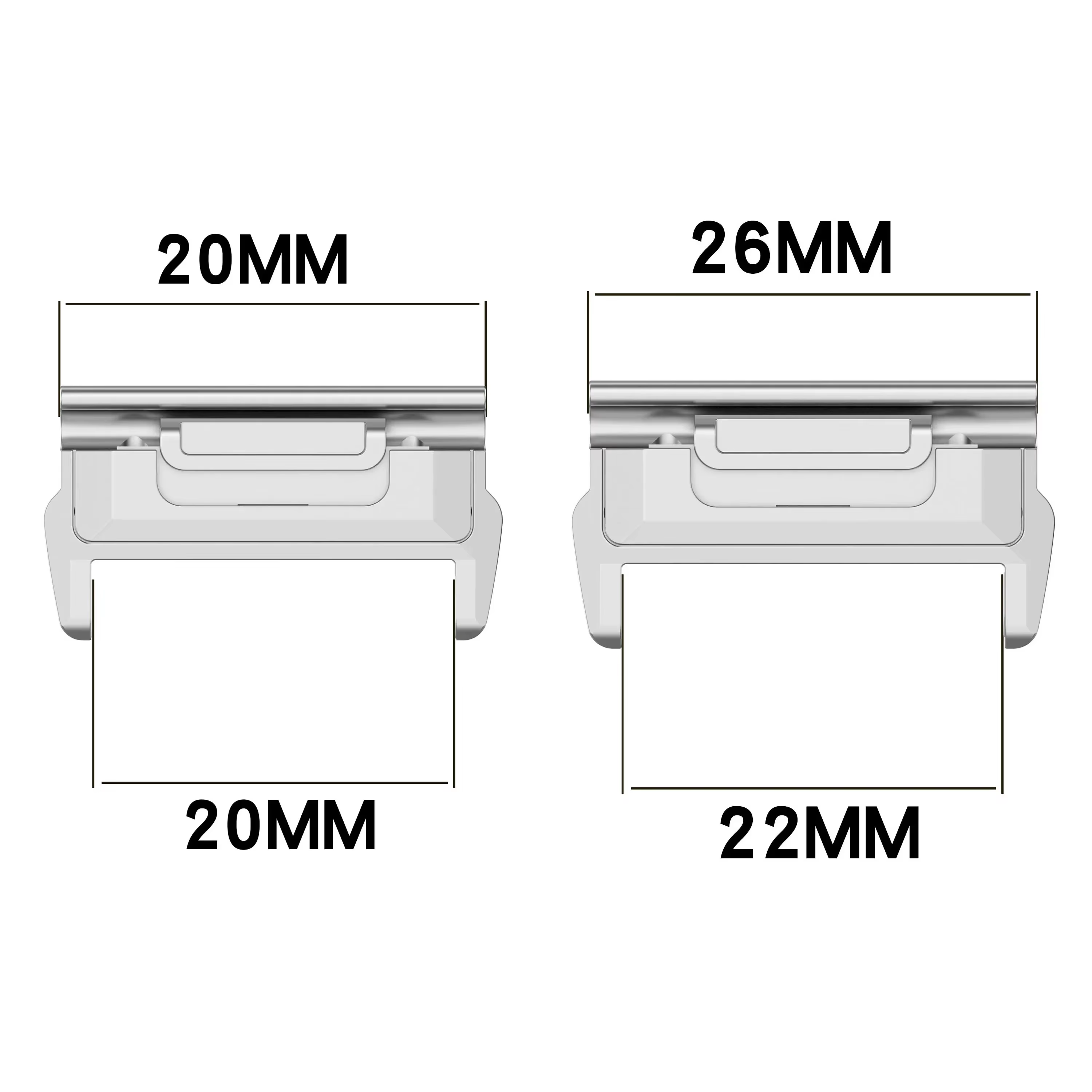 1 paire de connecteurs de montre Quickfit 22mm 26mm pour Garmin Tactix 8 9 Fenix 8X 7 7X 6X 5X 6 5 adaptateur en acier