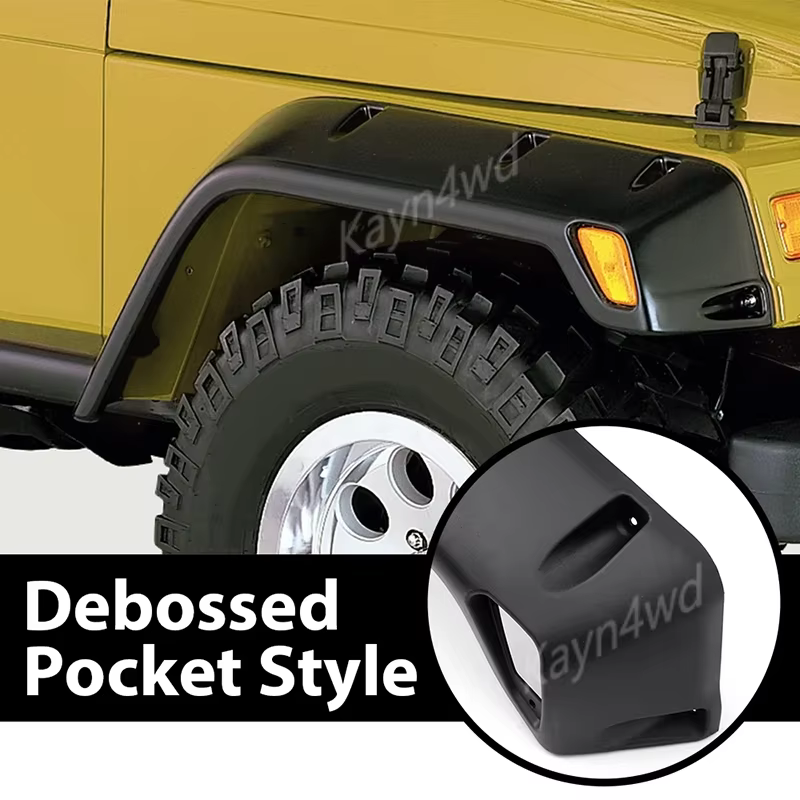 Flares de garde-boue tout-terrain 4x4, pour Jeep Wrangler TJ 1997 – 2006, Kits d'extensions d'arc de roue, accessoires extérieurs