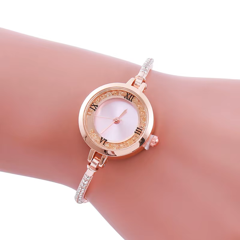 Mode luxe Montre pour Femme or Bracelet fin dames