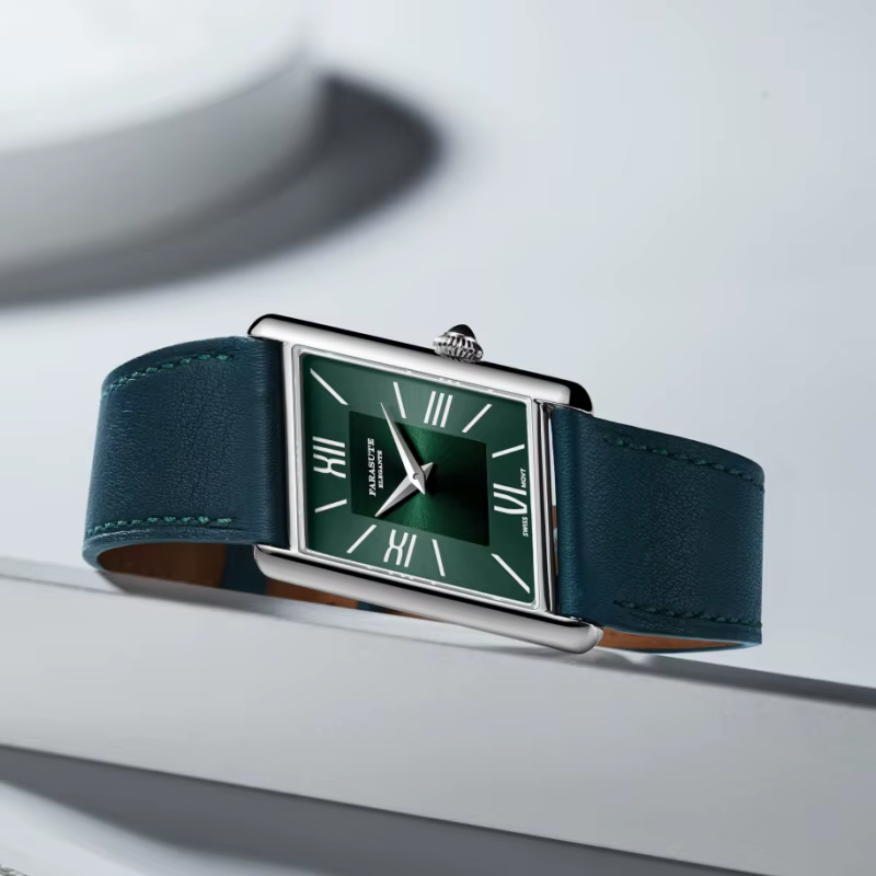 FARASUTE luxe carré sport montre pour hommes mouvement suisse étanche verre saphir acier inoxydable Quartz montre-bracelet mâle Reloj