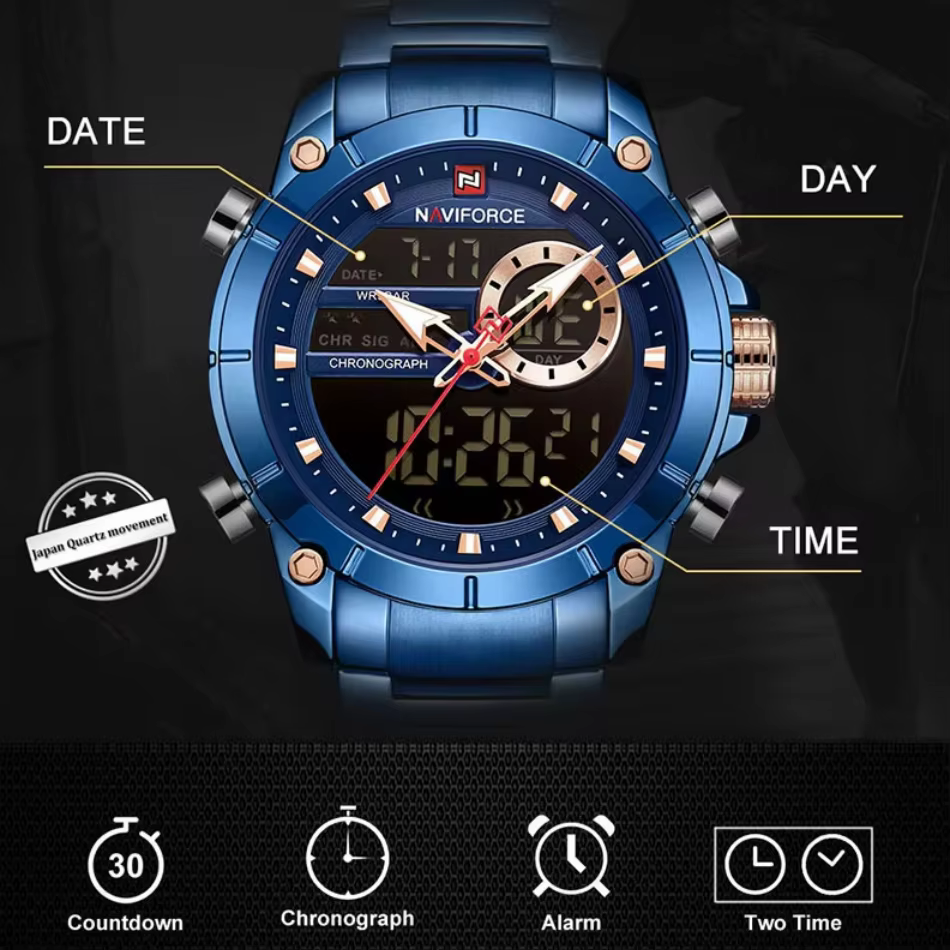 NAVIFORCE – montre-bracelet de marque de luxe pour hommes