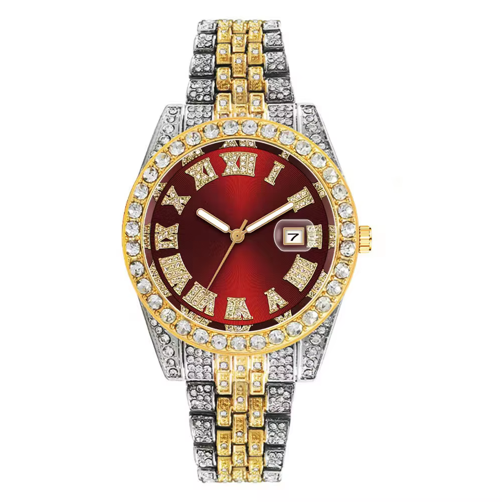 Nouvelle Montre de Luxe Diamantée pour Hommes et Femmes