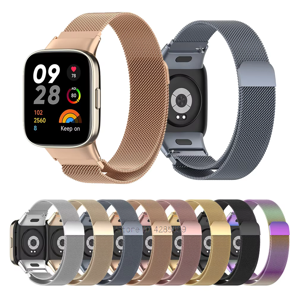 Bracelet en métal milanais pour Xiaomi Redmi Watch 3