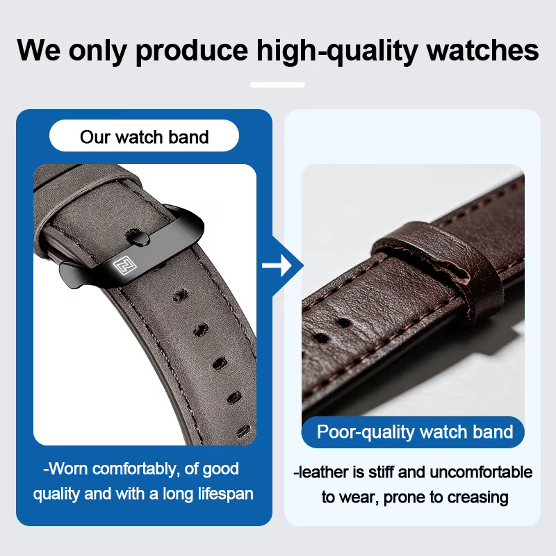 NAVIFORCE hommes Sport décontracté militaire Quartz calendrier montre-bracelet pour homme d'affaires en cuir étanche