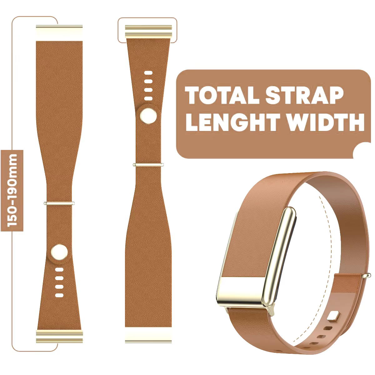 Bracelet en cuir souple pour Whoop 5.0/Whoop 5.0 MG