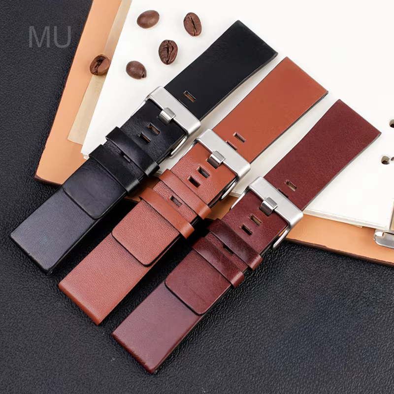 Bracelets de montre en cuir véritable de bonne qualité