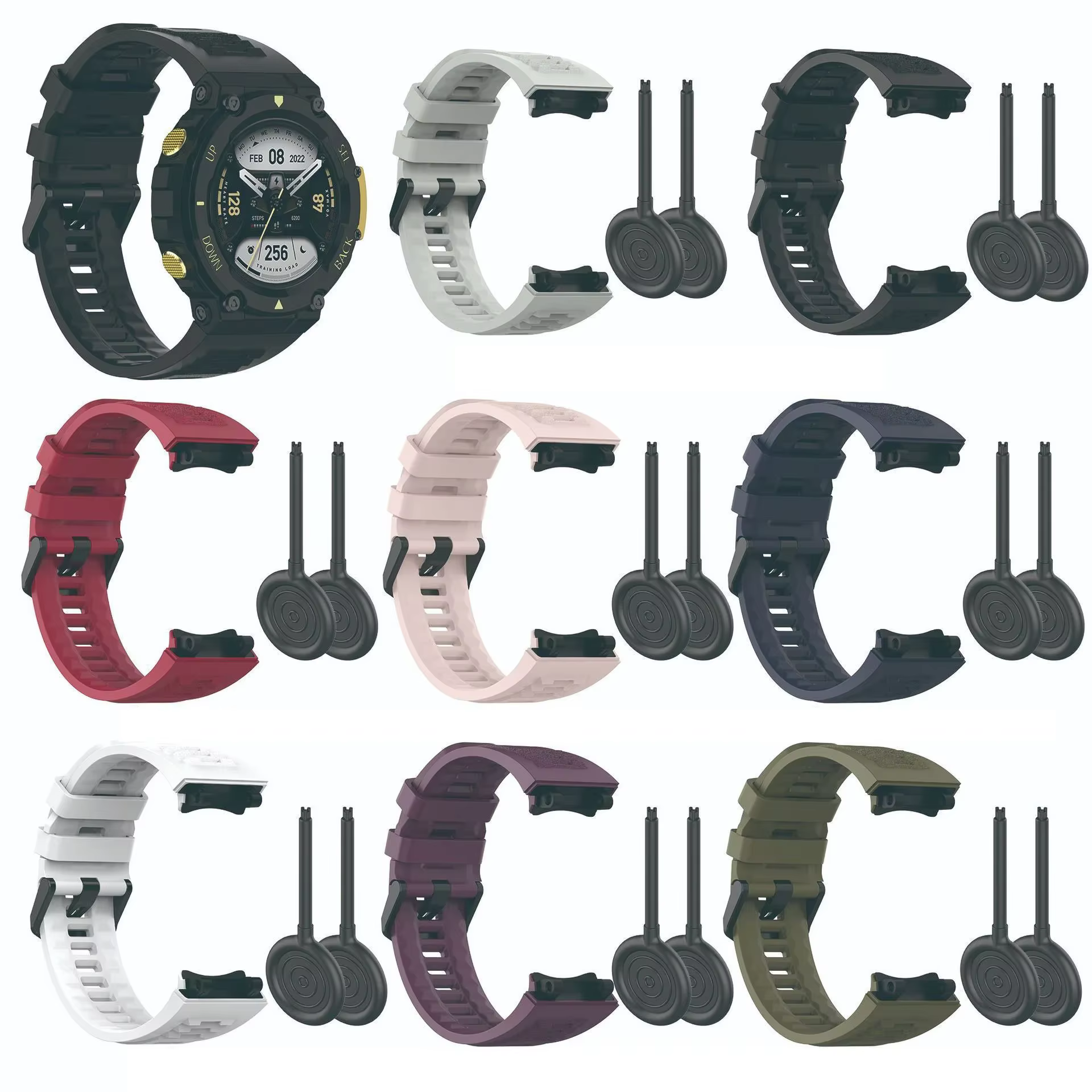 Bracelet de montre bleu T rex 2 pour Amazfit t-rex 2
