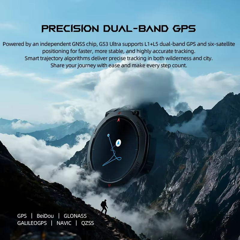 Montre connectée BlackShark GS3 Ultra 2026 équipée d'un GPS double fréquence