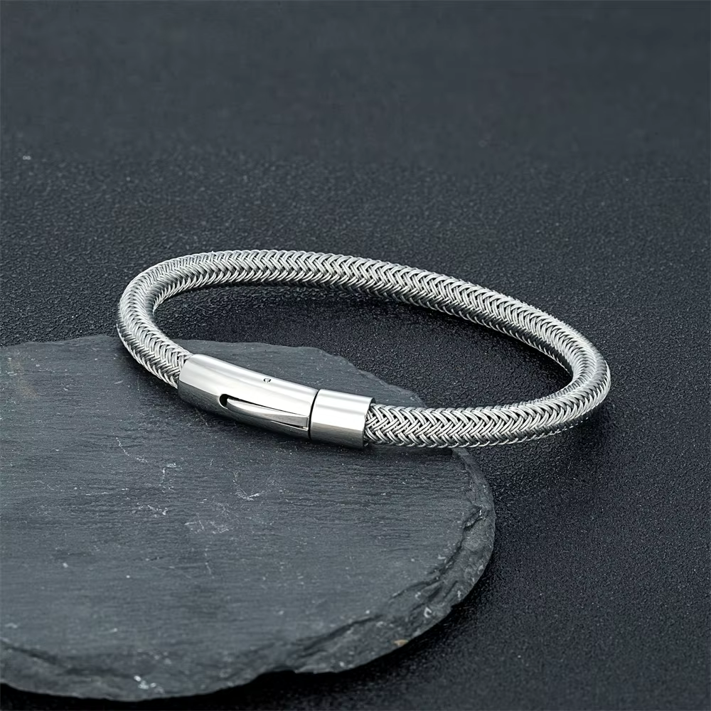 Bracelet en câble métallique Simple et étanche de 6mm pour hommes et femmes
