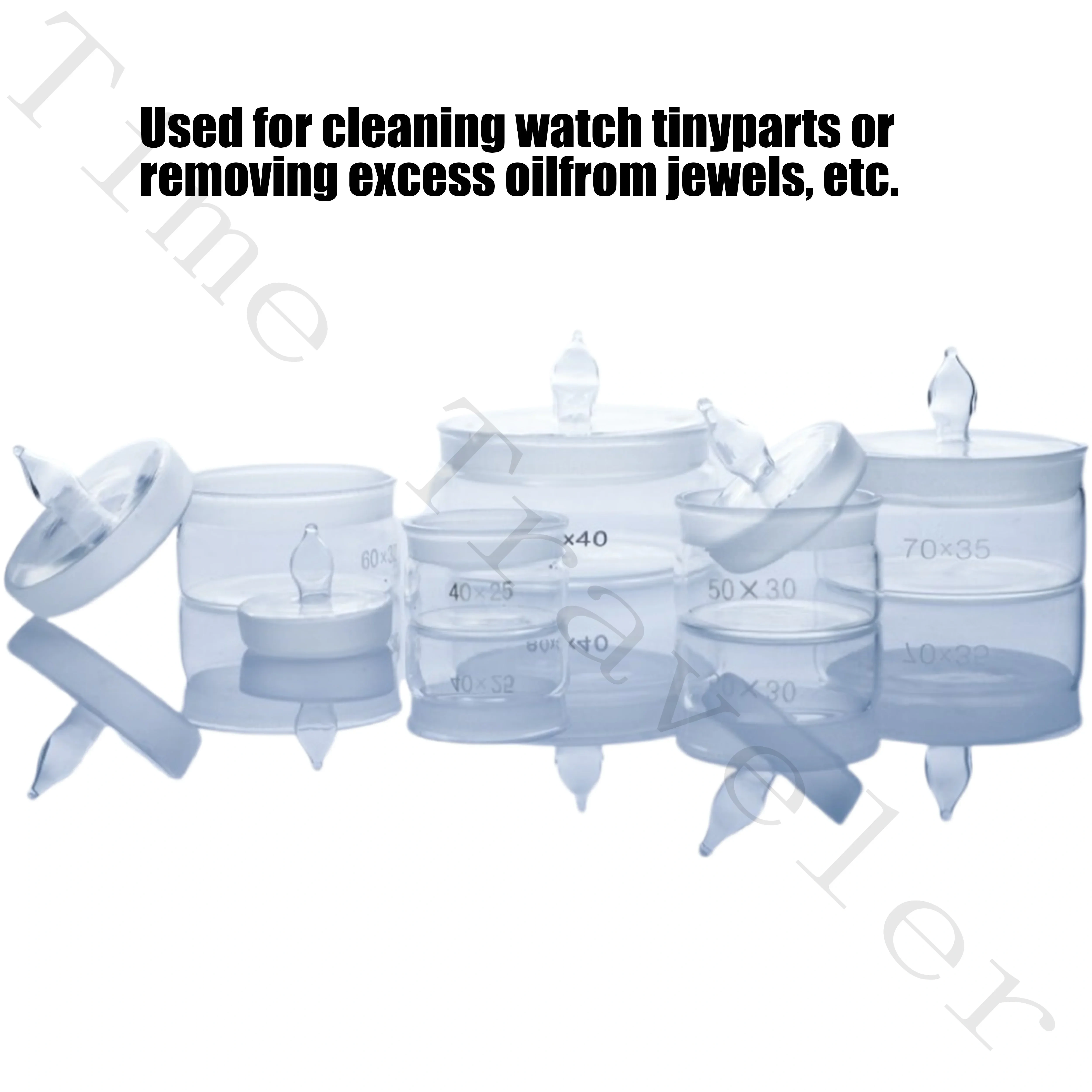 Pot de lavage en verre pour mouvements de montre