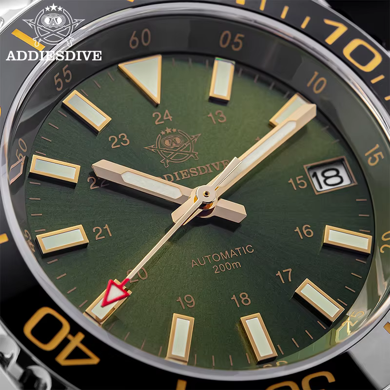 ADDIESDIVE montres mécaniques automatiques 8215 mouvement AD2504 20Bar étanche BGW9 montre en verre saphir Super lumineux pour hommes