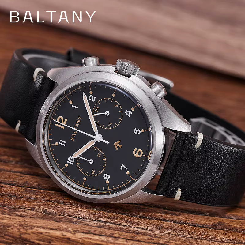 Baltany 39mm montre à Quartz homme S5044 militaire Chrono RAF 6BB hommage