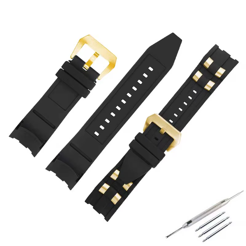 Bracelet de montre en caoutchouc pour hommes Compatible avec Invicta Pro Diver particules métalliques 6983