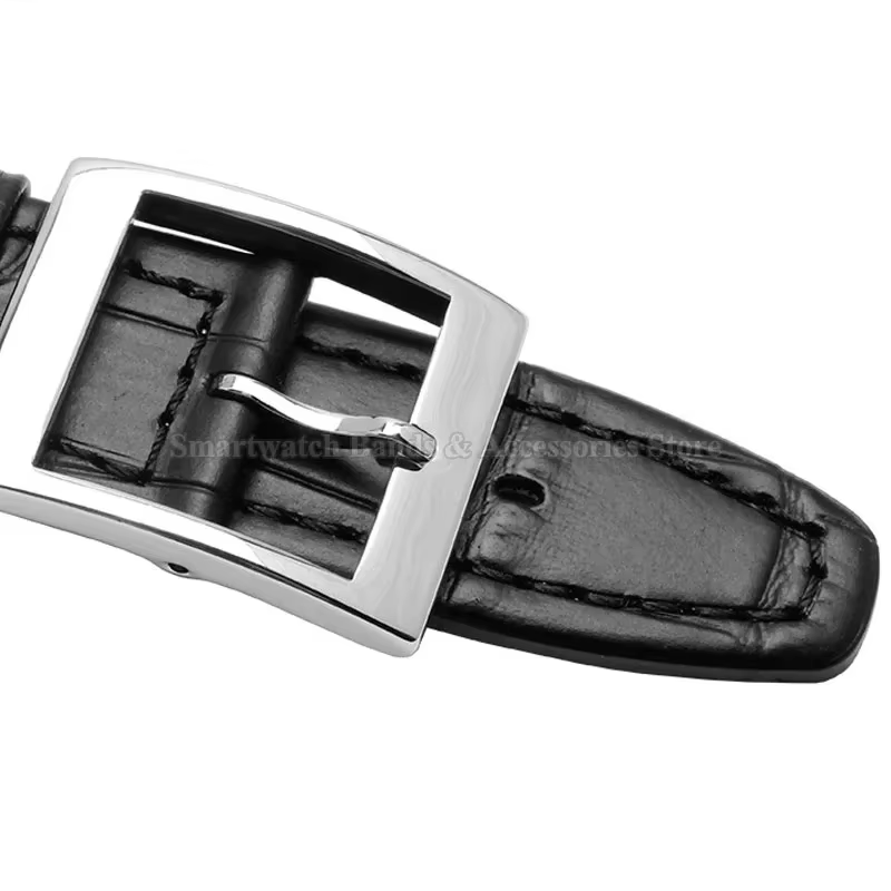 Bracelet en cuir véritable 17mm 19mm pour Swatch série étanche Sport