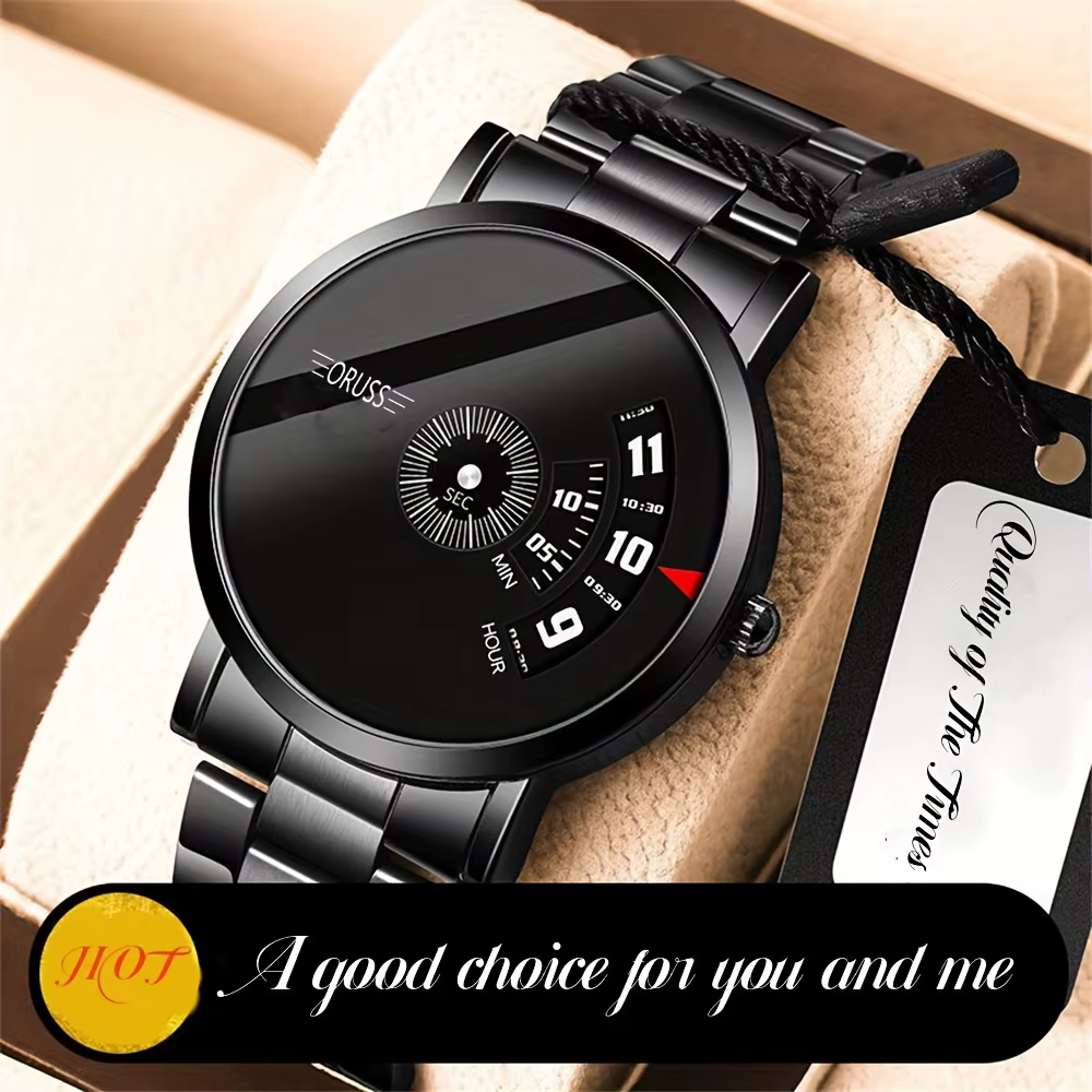 Nouvelle montre pour hommes noire scientifique et technologique
