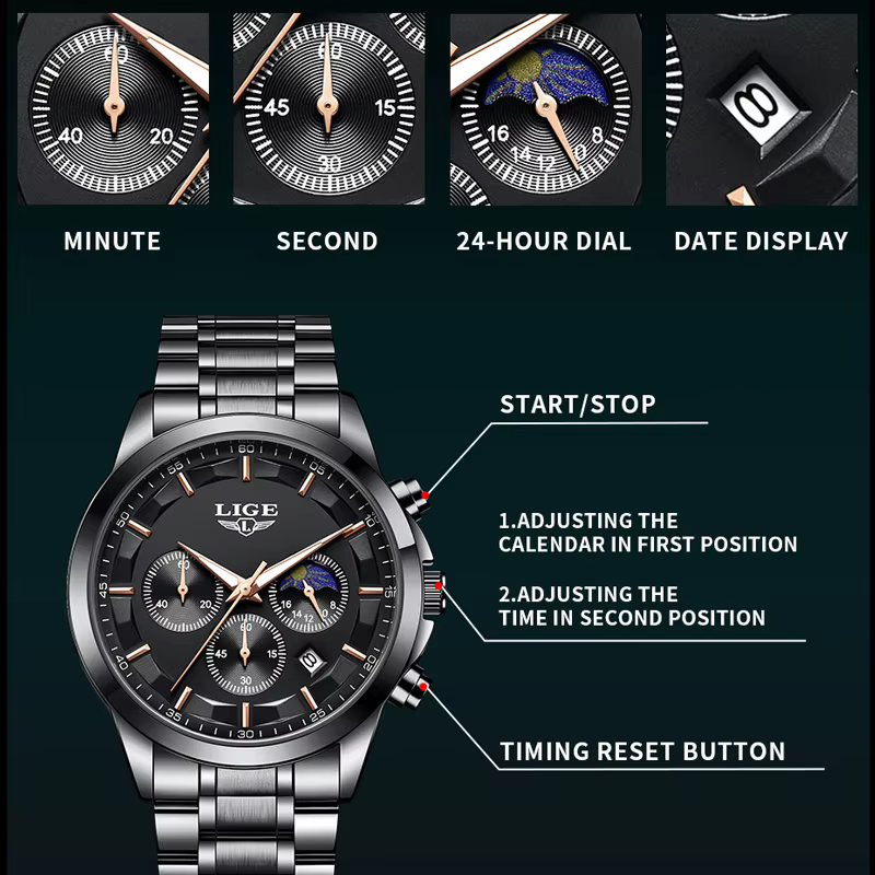 Montres LIGE pour hommes