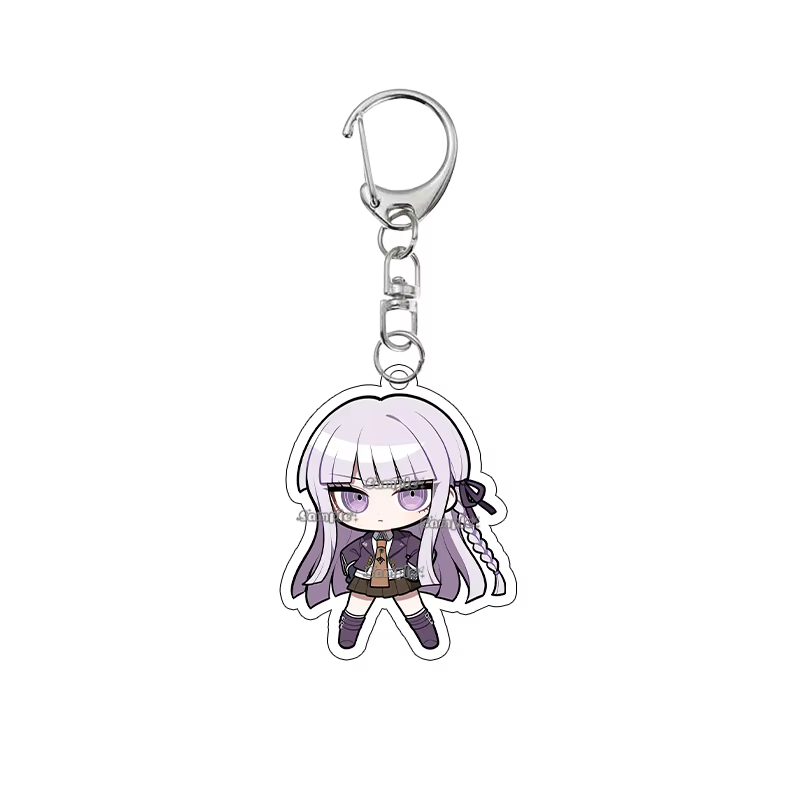 Porte-clés en acrylique version Q de personnage de dessin animé Kawaii Danganronpa Kyoko Kirigiri, accessoire mignon, pendentif, ornement