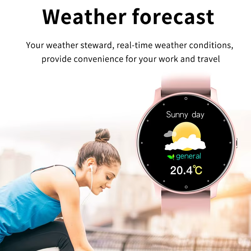 Montre intelligente de sport à écran tactile complet pour hommes et femmes