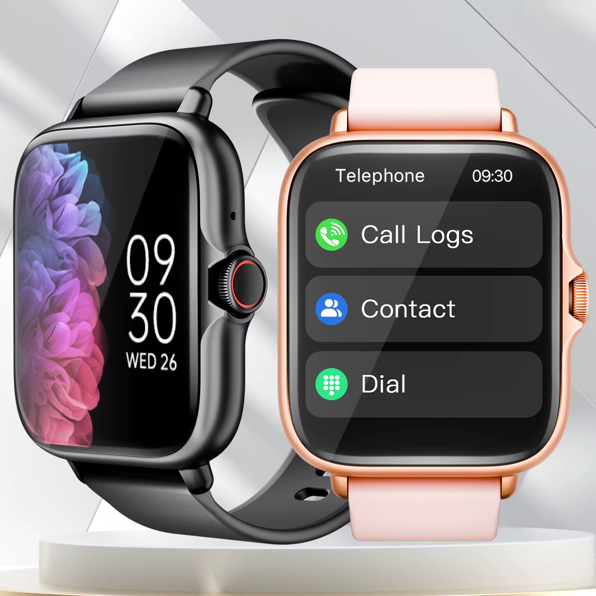 Montre intelligente étanche avec podomètre pour iPhone et Android
