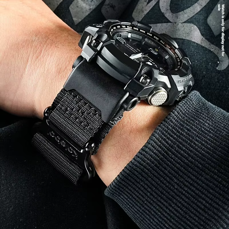 Pour Casio G-SHOCK mudmaster GWG-1000/GB série sport alpinisme nylon toile bracelet de montre pour hommes accessoire