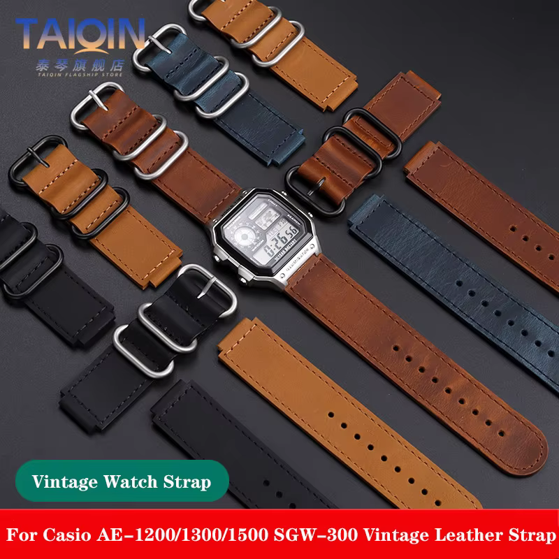Bracelet de montre en cuir Vintage de haute qualité