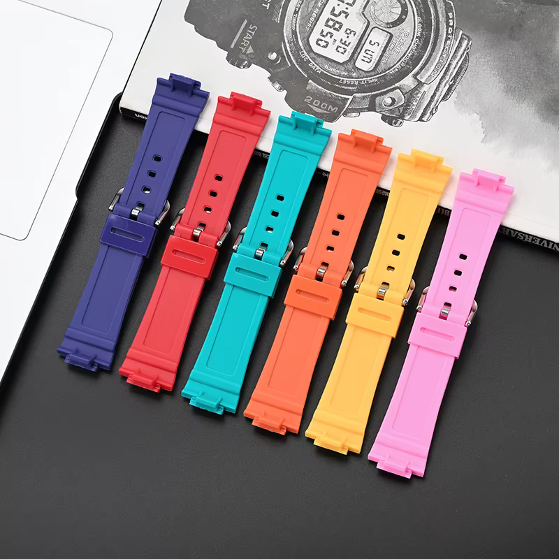 Pour Casio Baby-G BGA-130/131/132/133/160/161 BGD-140/141/500/501/560/5000 Bracelet de montre bande TPU résine femmes