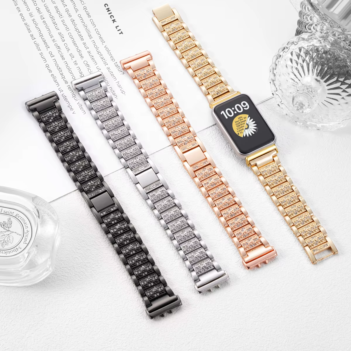 Bracelet à maillons en diamant pour Samsung Galaxy Fit 3