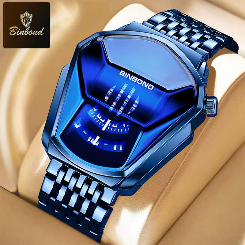 BINBOND marque mode hommes montre grande