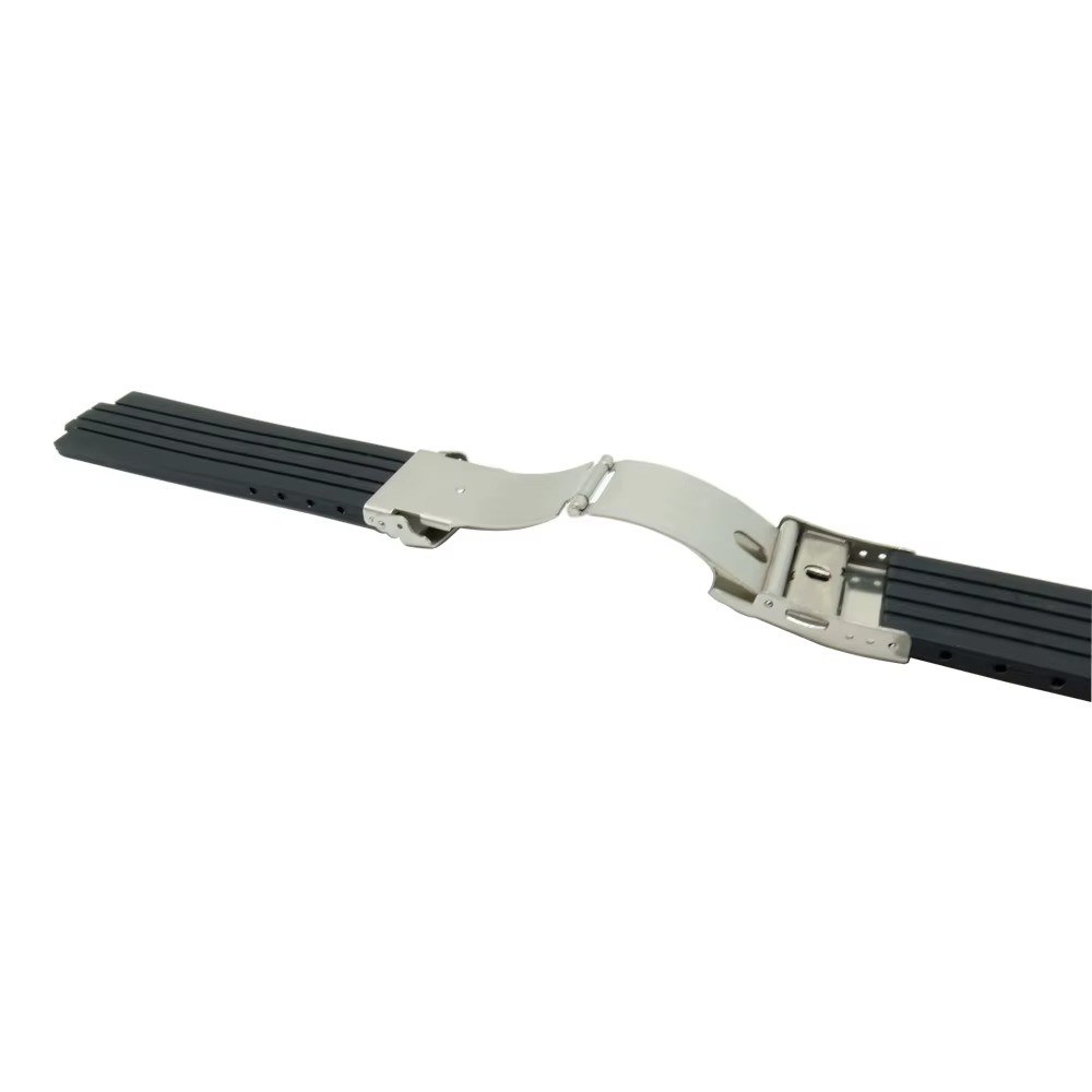 Silicone Watchband For Oris Aquis Watch Band Convex Strap Stainless Steel Safety Buckle Wrist Bracelet Black 24mm x 11mm