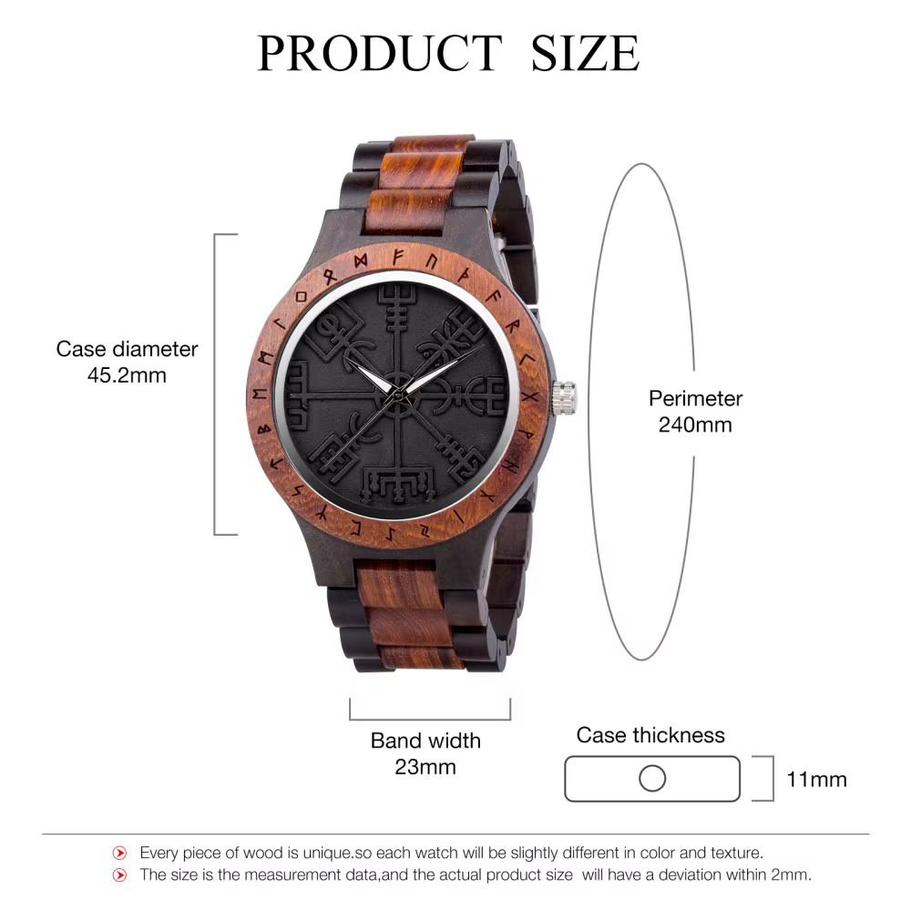 BOBO BIRD – montre-bracelet en bois pour hommes