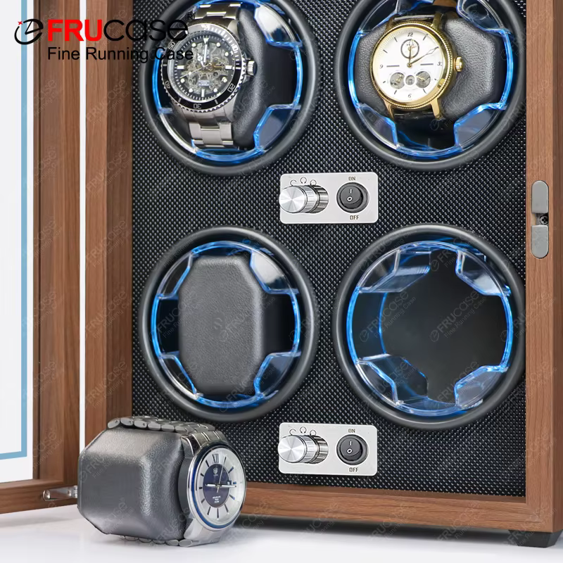 FRUCASE remontoir de montre en bois pour montres automatiques 4 boîte Rolex affichage de bijoux collecteur stockage