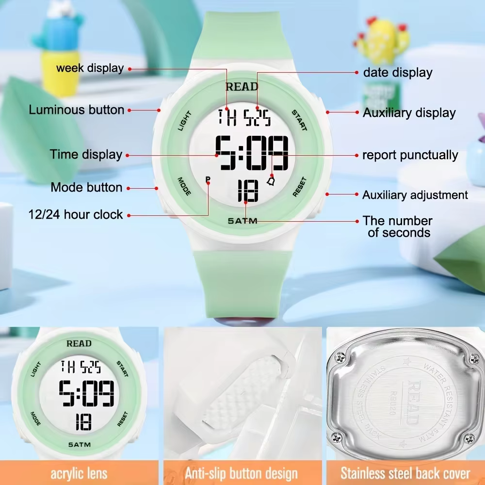 Montres pour femmes, montre de mode avec affichage de définition LED haute résolution