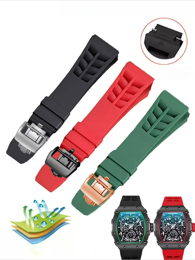 Bracelet de montre en caoutchouc pour la série Richard MILLE