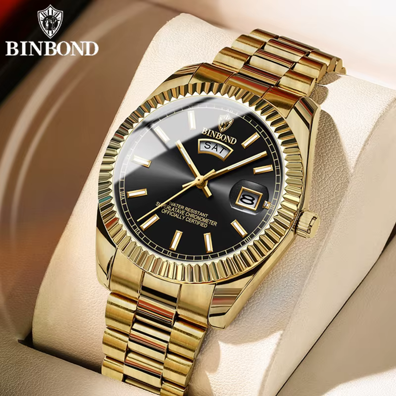 BINBOND hommes montre à Quartz haut de gamme sport
