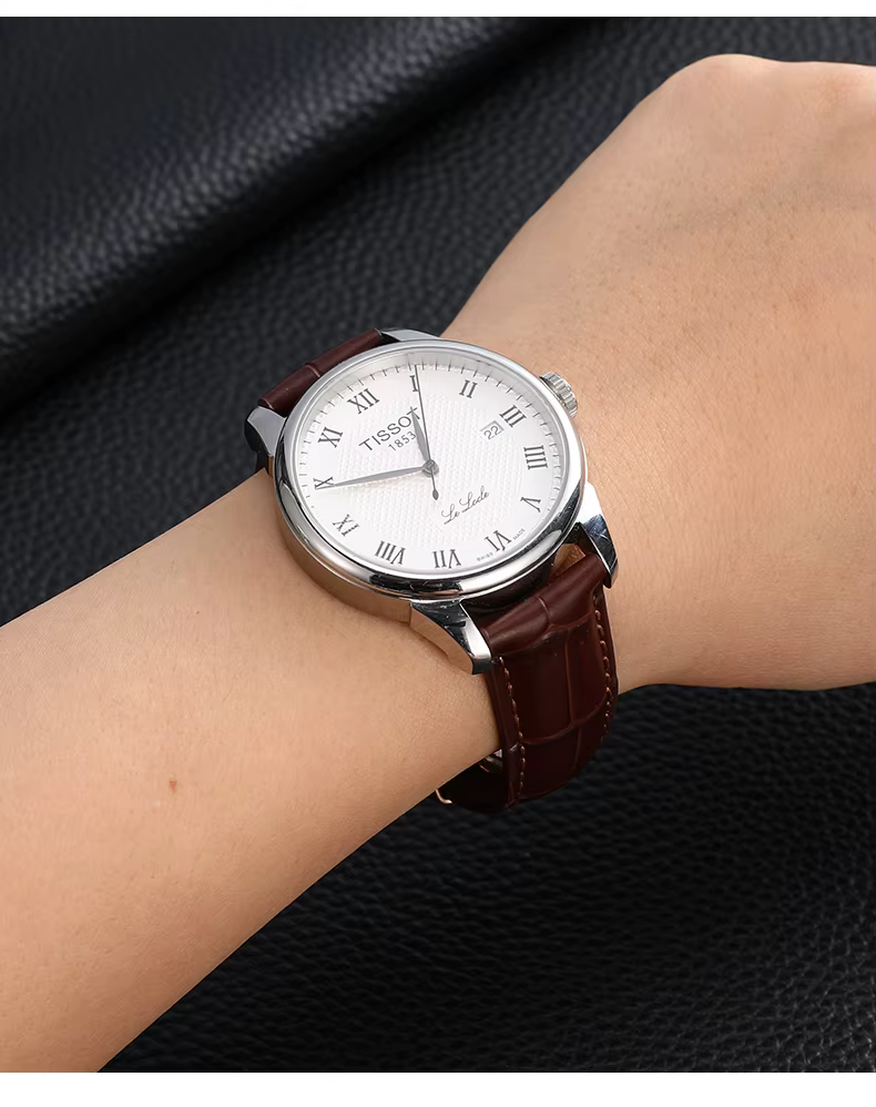 Bracelet de montre en cuir véritable pour Tissot - Convient aux montres pour hommes T41 Le Locle