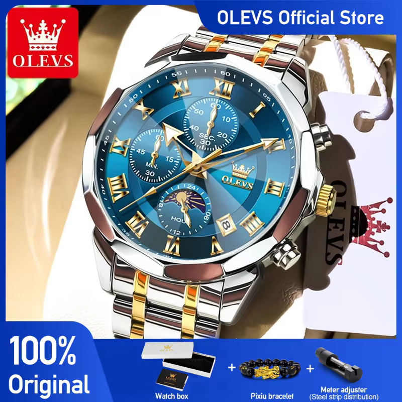 Montre à Quartz Multifonctionnelle pour Homme