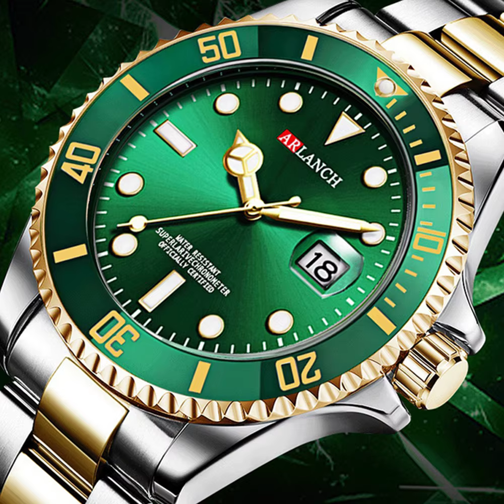 Montre à quartz en acier pour hommes