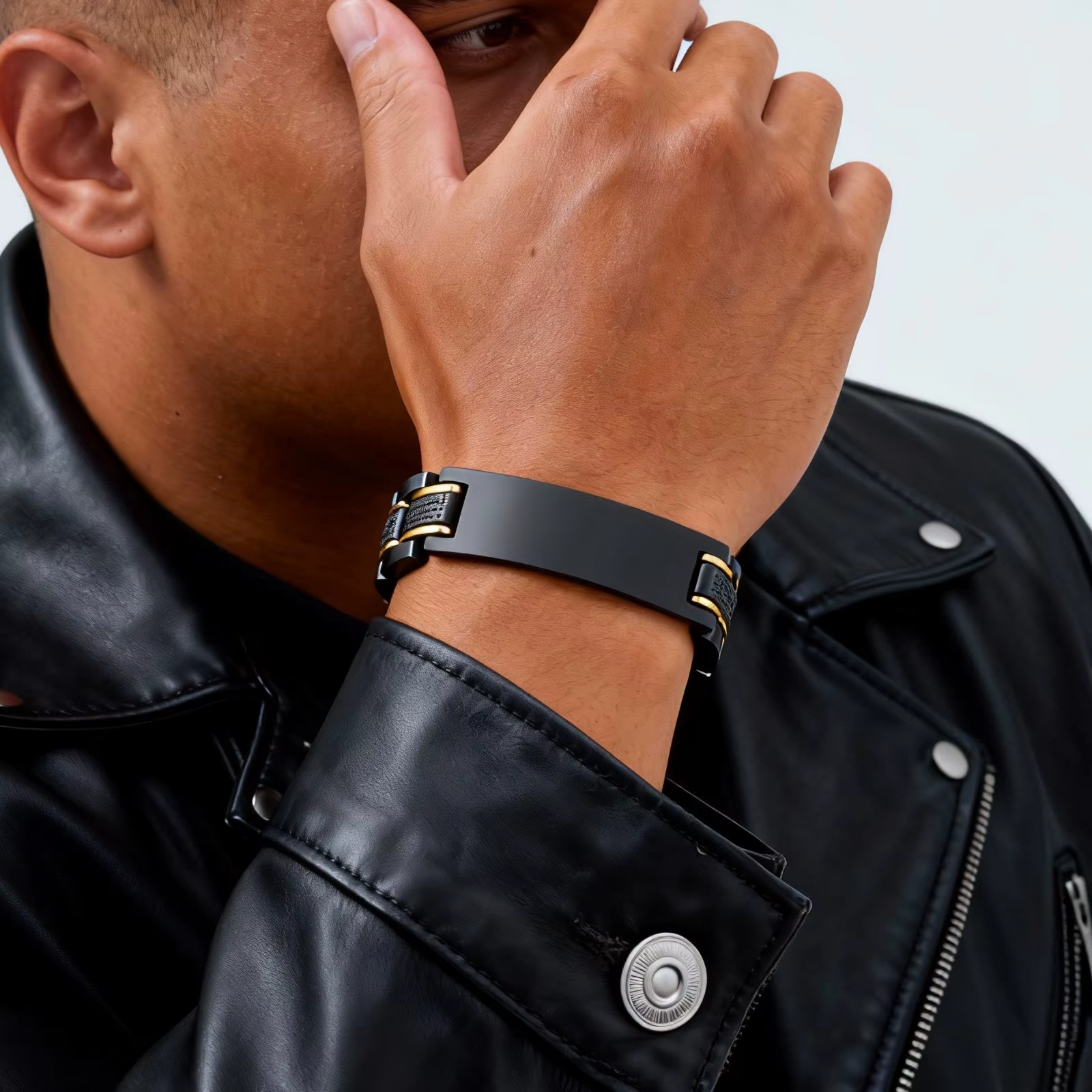 Bracelet de luxe personnalisé pour papa mari, Bracelet de montre épais en acier inoxydable personnalisé, cadeau d'anniversaire pour père pour hommes