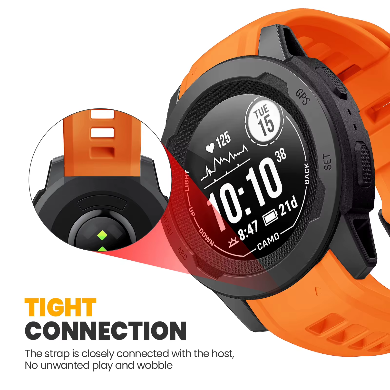 Garmin-Correa de silicone suave
