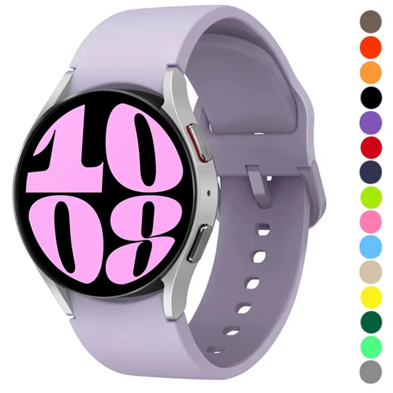 Bracelet en Silicone pour Samsung Galaxy Watch 7 6 5 4 FE 44mm 40mm 5 pro 45mm