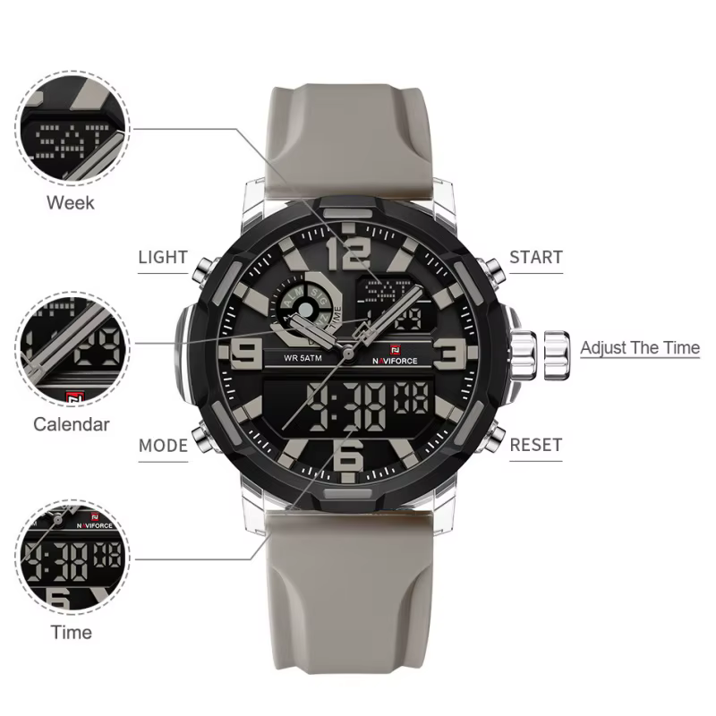 NAVIFORCE – montre à Quartz militaire pour hommes