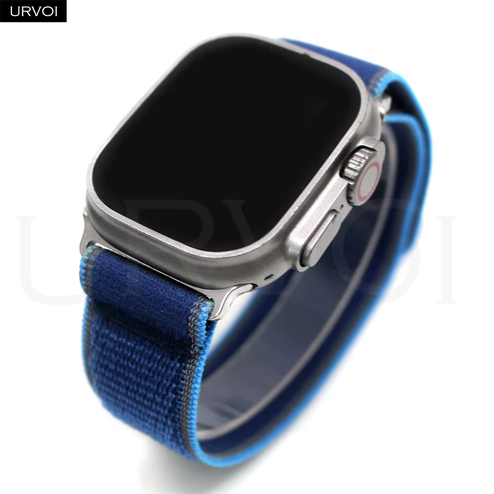 URVOI Trail Loop pour Apple Watch Band Ultra 3 2 série 1110 9 SE tissage en nylon pour bracelet iWatch fermeture d'onglet de traction légère 49mm