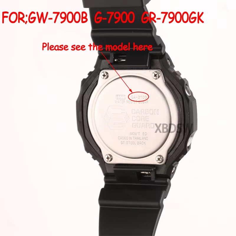 Bracelet de remplacement en résine pour montre homme Casio 10330771 GW-7900