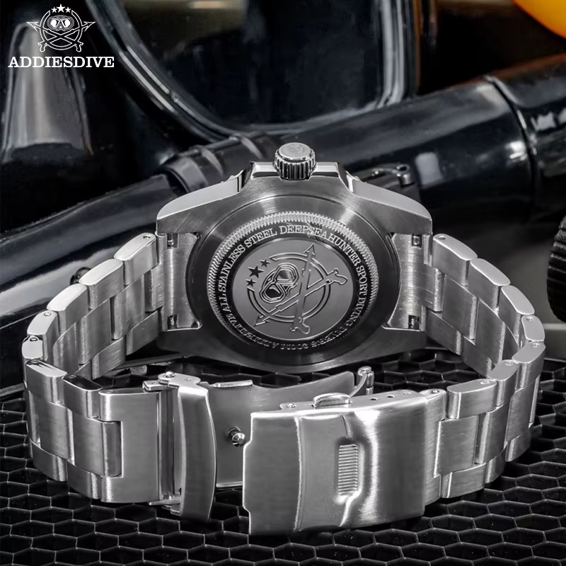 ADDIESDIVE montre de luxe pour hommes 2115 mouvement à Quartz montres de plongée de mode lunette en céramique 200m étanche rétro montre-bracelet lumineuse